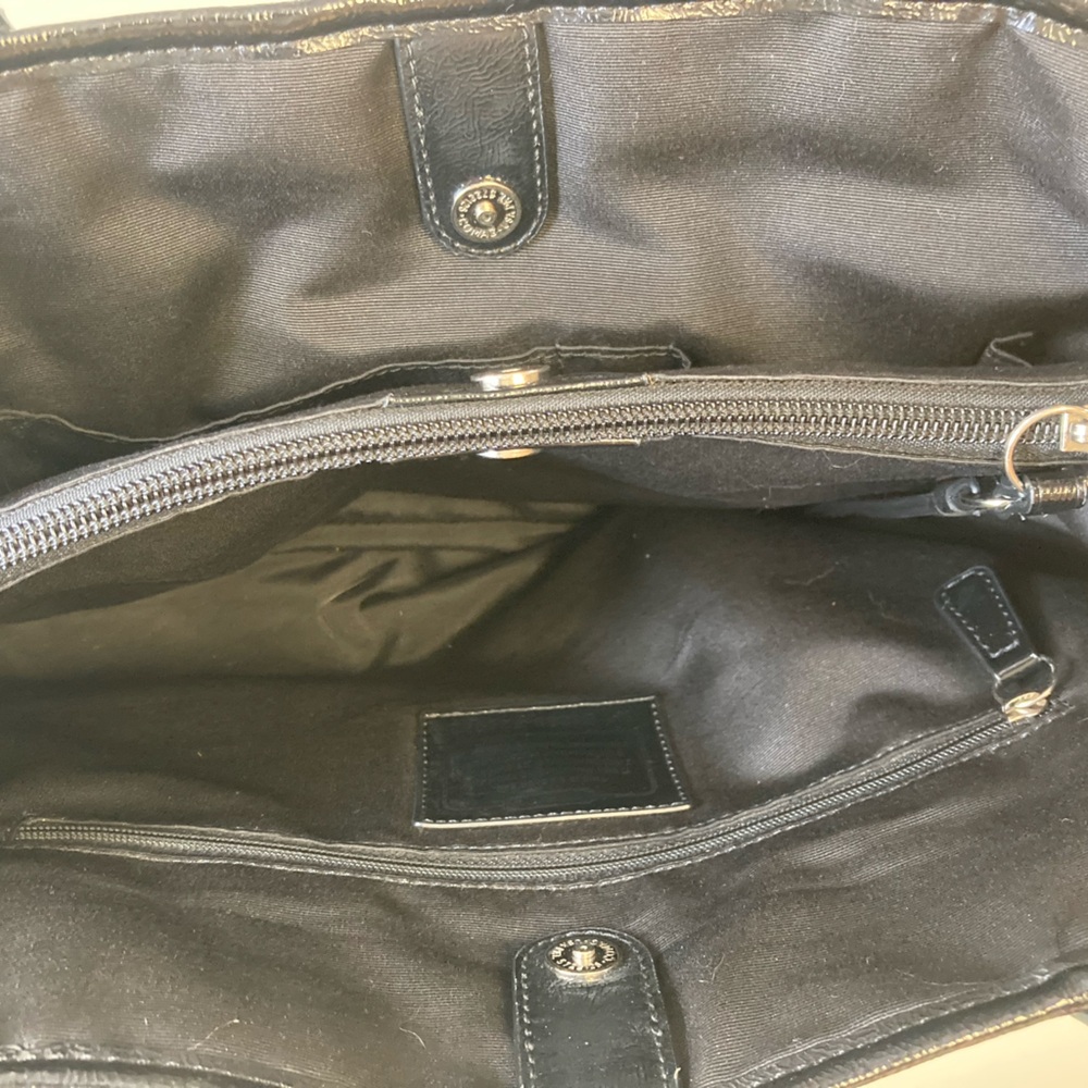 Coach Signature Stripe Python Print Carryall Hand… - image 7